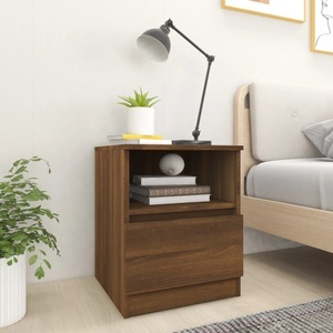 vidaXL, vidaXL Nachttisch Braun Eichen-Optik 40x40x50 cm Holzwerkstoff, 