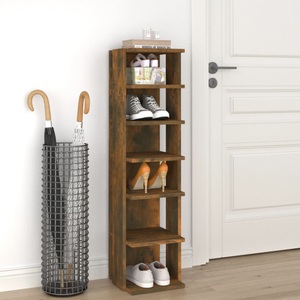 vidaXL, vidaXL Schuhregal Räuchereiche 27,5x27x102 cm Holzwerkstoff