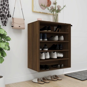 vidaXL, vidaXL Schuhschrank Braun Eichen-Optik 60x35x70 cm Holzwerkstoff, vidaXL Schuhschrank Braun Eichen-Optik 60x35x70 cm Holzwerkstoff