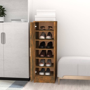 vidaXL, vidaXL Schuhregal Räuchereiche 32x35x92 cm Holzwerkstoff, vidaXL Schuhregal Räuchereiche 32x35x92 cm Holzwerkstoff