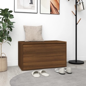 vidaXL, vidaXL Flurbank 80x40x45 cm Braun Eiche-Optik Holzwerkstoff, vidaXL Flurbank 80x40x45 cm Braun Eiche-Optik Holzwerkstoff