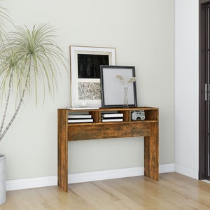 vidaXL, vidaXL Konsolentisch Räuchereiche 105x30x80 cm Holzwerkstoff, vidaXL Konsolentisch Räuchereiche 105x30x80 cm Holzwerkstoff