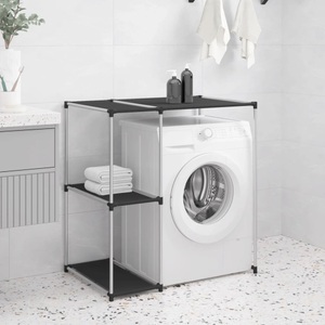 vidaXL, vidaXL Waschmaschinenregal Schwarz 87x55x90,5 cm Eisen, vidaXL Waschmaschinenregal Schwarz 87x55x90,5 cm Eisen