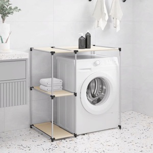 vidaXL, vidaXL Waschmaschinenregal Creme 87x55x90,5 cm Eisen, vidaXL Waschmaschinenregal Creme 87x55x90,5 cm Eisen