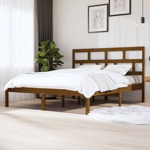 vidaXL, vidaXL Massivholzbett Honigbraun Kiefer 160x200 cm, 