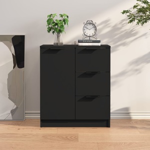 vidaXL, vidaXL Sideboard Schwarz 60x30x70 cm Holzwerkstoff