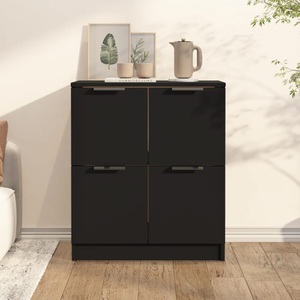 vidaXL, vidaXL Sideboard Schwarz 60x30x70 cm Holzwerkstoff