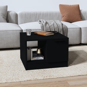 vidaXL, vidaXL Couchtisch Schwarz 50x50x36 cm Holzwerkstoff