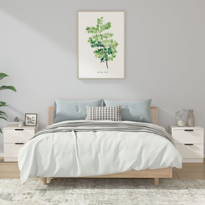 vidaXL, vidaXL Nachttische 2 Stk. Weiß Holzwerkstoff, vidaXL Nachttische 2 Stk. Weiß Holzwerkstoff