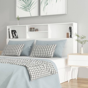 vidaXL, vidaXL Bett-Kopfteil mit Ablagen Weiß 160x19x103,5 cm, vidaXL Bett-Kopfteil mit Ablagen Weiß 160x19x103,5 cm