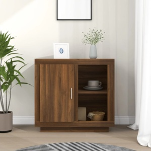 vidaXL, vidaXL Sideboard Braun Eiche 80x40x75 cm, vidaXL Sideboard Braun Eichen-Optik 80x40x75 cm