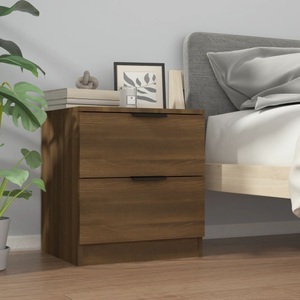 vidaXL, vidaXL Nachttisch Braun Eichen-Optik Holzwerkstoff, vidaXL Nachttisch Braun Eichen-Optik Holzwerkstoff