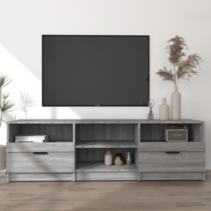 vidaXL, vidaXL TV-Schrank Grau Sonoma 150x33,5x45 cm Holzwerkstoff, vidaXL TV-Schrank Grau Sonoma 150x33,5x45 cm Holzwerkstoff