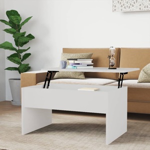vidaXL, vidaXL Couchtisch Hochglanz-Weiß 80x50,5x41,5 cm Holzwerkstoff, vidaXL Couchtisch Hochglanz-Weiß 80x50,5x41,5 cm Holzwerkstoff