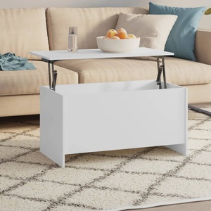 vidaXL, vidaXL Couchtisch Weiß 102x55,5x52,5 cm Holzwerkstoff, vidaXL Couchtisch Weiß 102x55,5x52,5 cm Holzwerkstoff