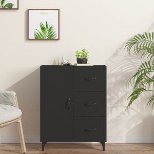 vidaXL, vidaXL Sideboard Schwarz 69,5x34x90 cm Holzwerkstoff