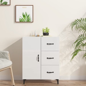 vidaXL, vidaXL Sideboard Hochglanz-Weiß 69,5x34x90 cm Holzwerkstoff