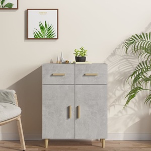 vidaXL, vidaXL Sideboard Betongrau 69,5x34x89 cm Holzwerkstoff