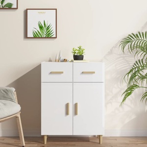 vidaXL, vidaXL Sideboard Hochglanz-Weiß 69,5x34x89 cm Holzwerkstoff