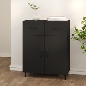 vidaXL, vidaXL Sideboard Schwarz 69,5x34x90 cm Holzwerkstoff