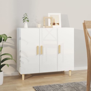 vidaXL, vidaXL Sideboard Hochglanz-Weiß 90x34x80 cm Holzwerkstoff
