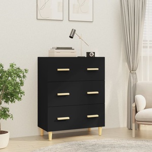 vidaXL, vidaXL Sideboard Schwarz 70x34x90 cm Holzwerkstoff, 