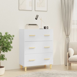 vidaXL, vidaXL Sideboard Hochglanz-Weiß 70x34x90 cm Holzwerkstoff