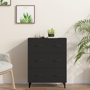 vidaXL, vidaXL Sideboard Schwarz 69,5x34x90 cm Holzwerkstoff