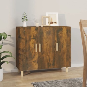 vidaXL, vidaXL Sideboard Räuchereiche 90x34x80 cm Holzwerkstoff
