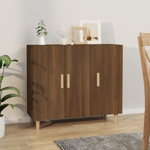 vidaXL, vidaXL Sideboard Braun Eichen-Optik 90x34x80 cm Holzwerkstoff