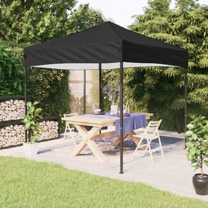 vidaXL, vidaXL Partyzelt Faltbar Schwarz 2x2 m