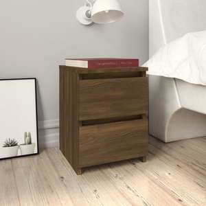 vidaXL, vidaXL Nachttisch Braun Eichen-Optik 30x30x40 cm Holzwerkstoff, vidaXL Nachttisch Braun Eichen-Optik 30x30x40 cm Holzwerkstoff