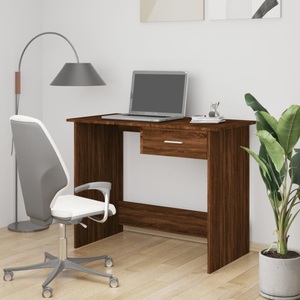 vidaXL, vidaXL Schreibtisch Braun Eichen-Optik 100x50x76 cm Holzwerkstoff, vidaXL Schreibtisch Braun Eichen-Optik 100x50x76 cm Holzwerkstoff