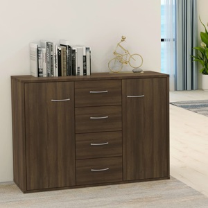 vidaXL, vidaXL Sideboard Braun Eichen-Optik 88x30x65 cm Holzwerkstoff