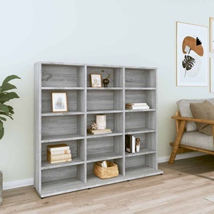vidaXL, vidaXL CD-Regal Grau Sonoma 102x23x89,5 cm Holzwerkstoff, vidaXL CD-Regal Grau Sonoma 102x23x89,5 cm Holzwerkstoff