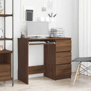 vidaXL, vidaXL Schreibtisch Braun Eichen-Optik 90x45x76 cm Holzwerkstoff