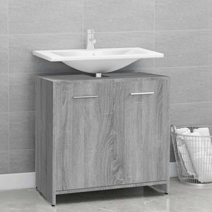 vidaXL, vidaXL Badezimmerschrank Grau Sonoma 60x33x60 cm Holzwerkstoff, vidaXL Badezimmerschrank Grau Sonoma 60x33x60 cm Holzwerkstoff