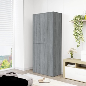 vidaXL, vidaXL Schuhregal Grau Sonoma 80x39x178 cm Holzwerkstoff
