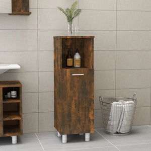 vidaXL, vidaXL Badschrank Räuchereiche 30x30x95 cm Holzwerkstoff, 