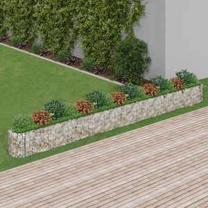 vidaXL, vidaXL Gabionen-Hochbeet Verzinktes Eisen 610x50x50 cm, vidaXL Gabionen-Hochbeet Verzinktes Eisen 610x50x50 cm