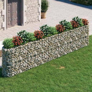 vidaXL, vidaXL Gabionen-Hochbeet Verzinktes Eisen 470x50x100 cm