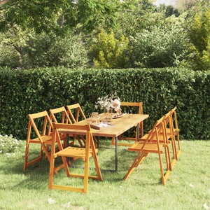 vidaXL, vidaXL Klappbare Gartenstühle 8 Stk. Massivholz Akazie, vidaXL Klappbare Gartenstühle 8 Stk. Massivholz Akazie
