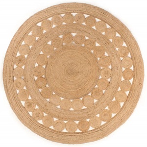 vidaXL, vidaXL Teppich Geflochten Jute 180 cm Rund, vidaXL Teppich Geflochten Jute 180 cm Rund