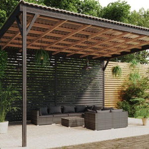 vidaXL, vidaXL 9-tlg. Garten-Lounge-Set mit Kissen Poly Rattan Grau, 