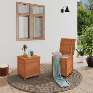 vidaXL, vidaXL Outdoor-Kissenbox Braun 50x50x56 cm Massivholz Tanne, 