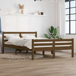 vidaXL, vidaXL Massivholzbett Honigbraun 160x200 cm, 