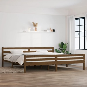 vidaXL, vidaXL Massivholzbett Honigbraun 200x200 cm