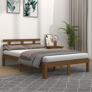 vidaXL, vidaXL Massivholzbett Honigbraun 200x200 cm
