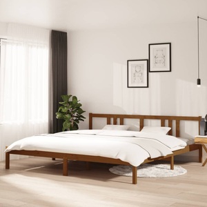 vidaXL, vidaXL Massivholzbett Honigbraun 200x200 cm