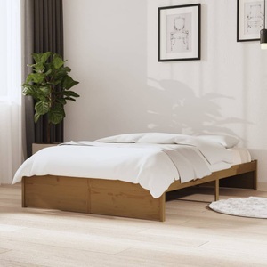 vidaXL, vidaXL Massivholzbett Honigbraun 120x190 cm 4FT Small Double